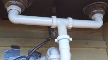 This Is An Image Of A Double Sink Drain System